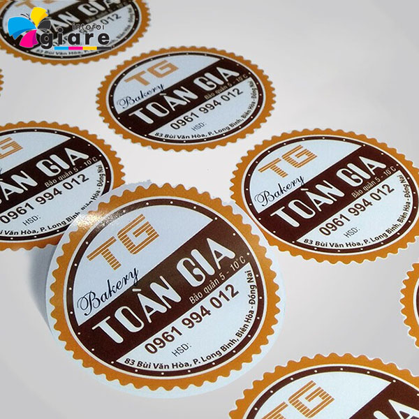 Mẫu logo dán TOÀN GIA Bakery