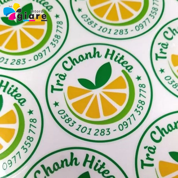 Mẫu logo dán Trà Chanh Hitea