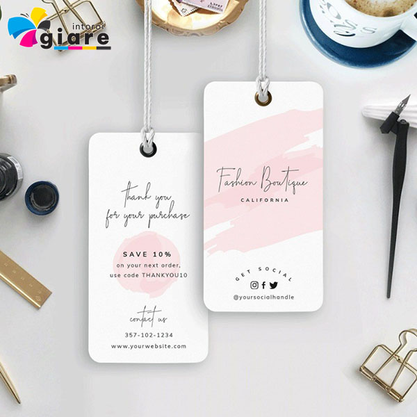 Mẫu tag treo cảm ơn bằng giấy bristol