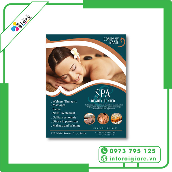 Mẫu tờ rơi Spa Beauty Center