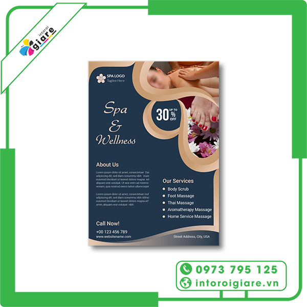 Mẫu tờ rơi spa khuyến mãi 30%