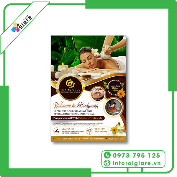 Mẫu tờ rơi spa bodyness