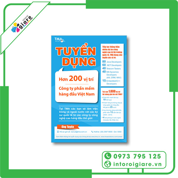 Mẫu tờ rơi tuyển dụng IT