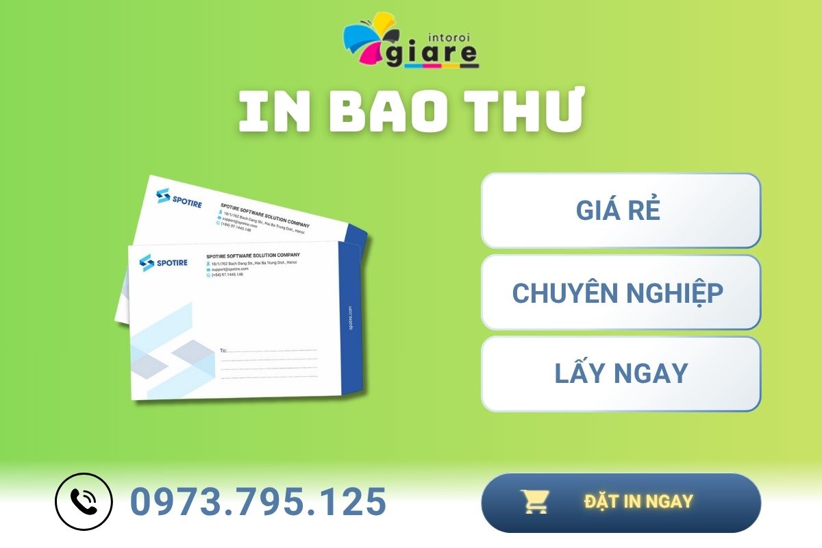 Địa Chỉ In Bao Thư Giá Rẻ, Chuyên Nghiệp Tại HCM & Hà Nội
