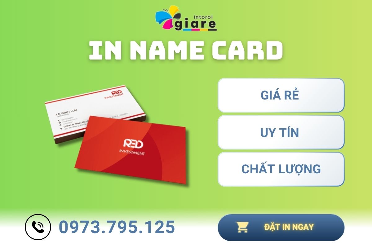 In Name Card Giá Rẻ Uy Tín Chất Lượng HCM và Hà Nội