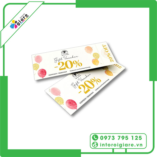 Mẫu voucher quà tặng giảm 20%