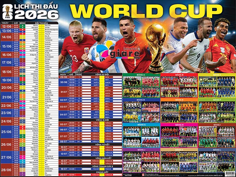 Lịch Thi Đấu World Cup 2026 số 1