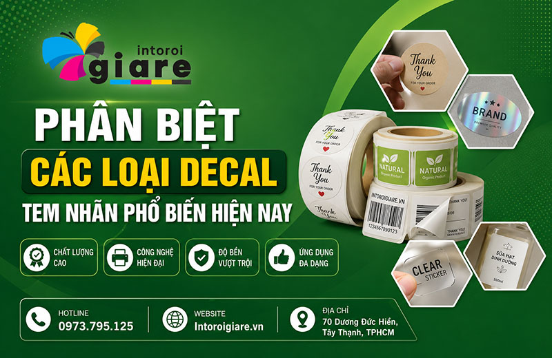 Phân Biệt Các Loại Decal Tem Nhãn Phổ Biến Hiện Nay