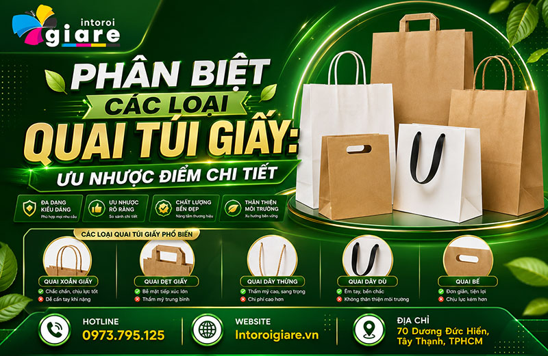 Phân Biệt Các Loại Quai Túi Giấy: Ưu Nhược Điểm Chi Tiết