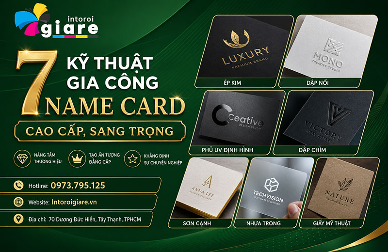 7 Kỹ Thuật Gia Công Name Card Cao Cấp, Sang Trọng
